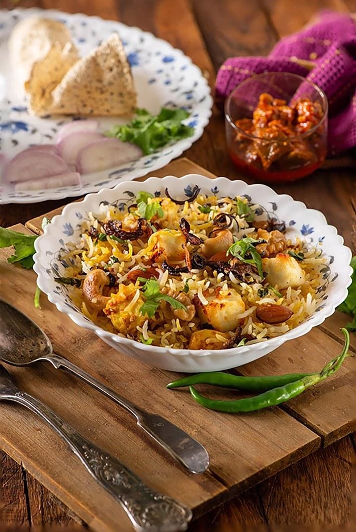
Paneer biryani-high-protein one-pot rice with paneer, herbs, and fried onions