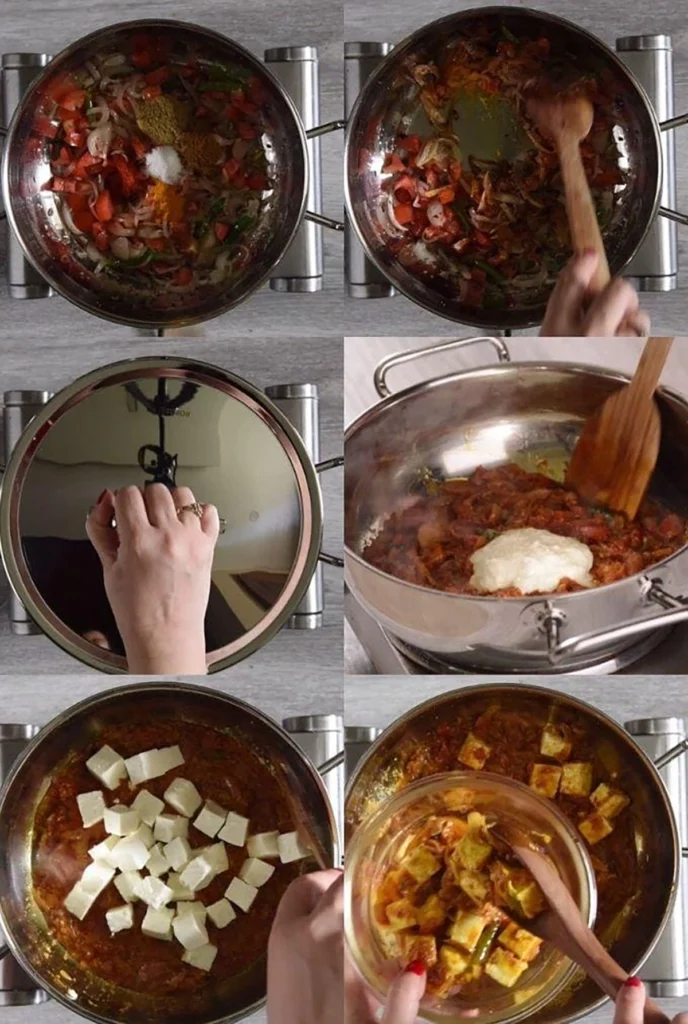Paneer cubes marinated in Greek yogurt and spices