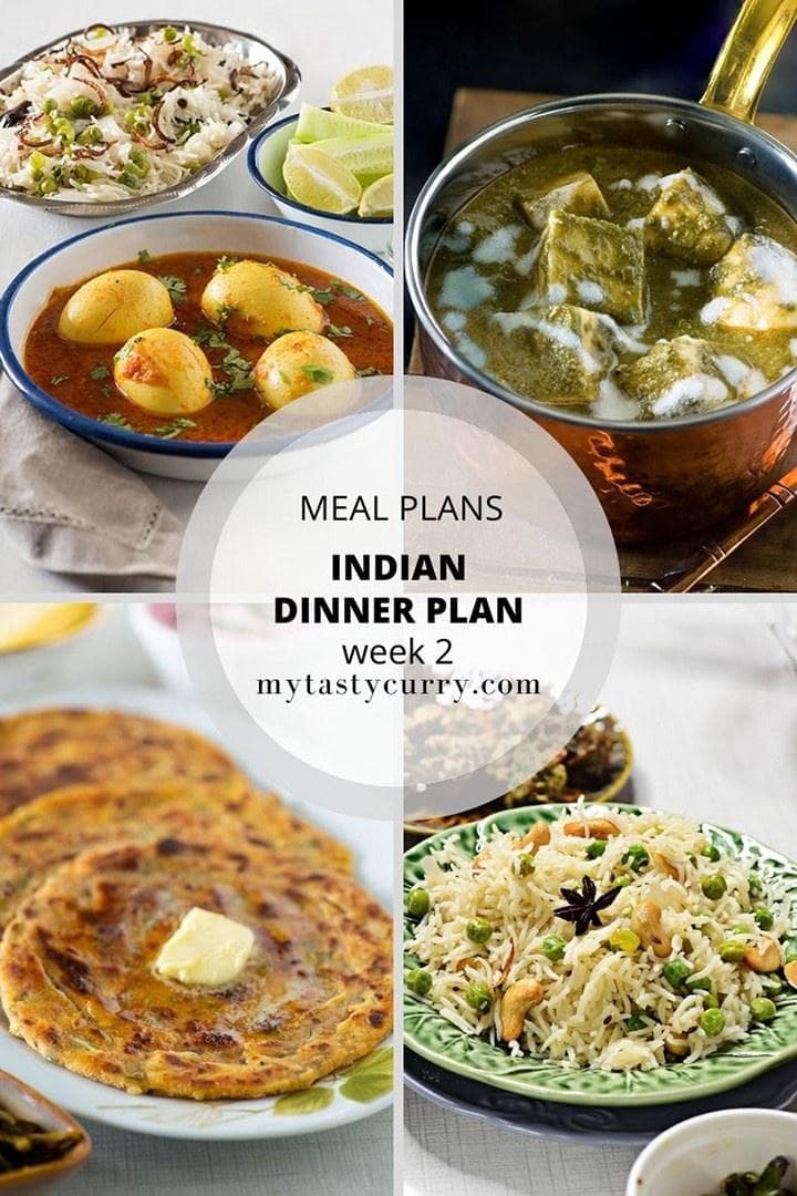 Indian Meal Plan Week 2- Dinners