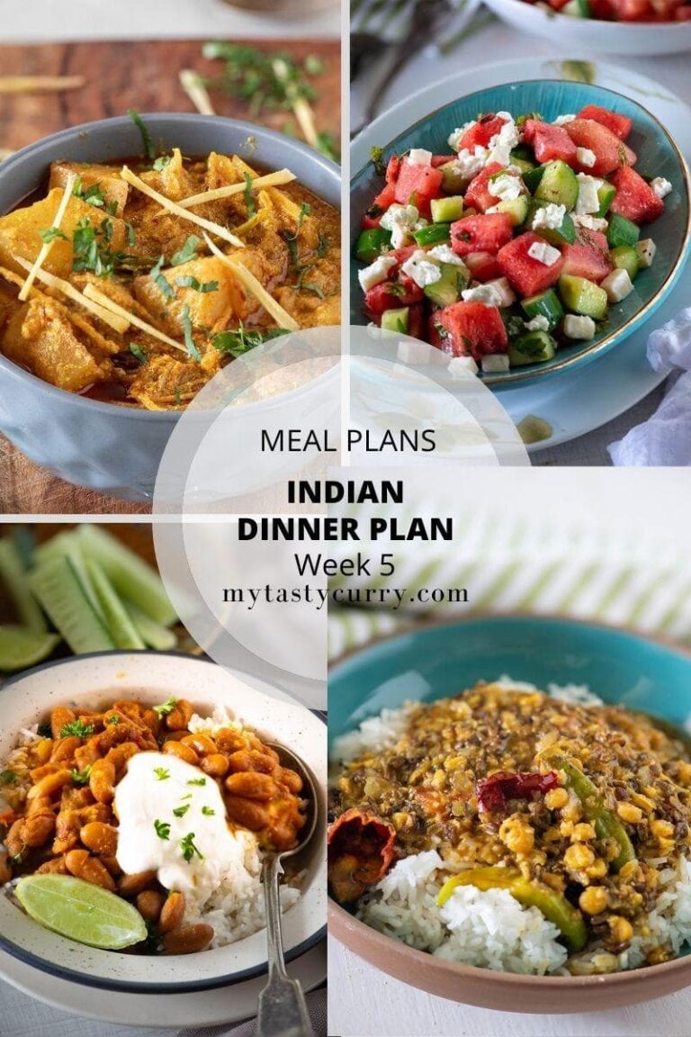 Indian meal plan dinner for week 5