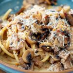 creamy mushroom pasta with homemade mushroom sauce